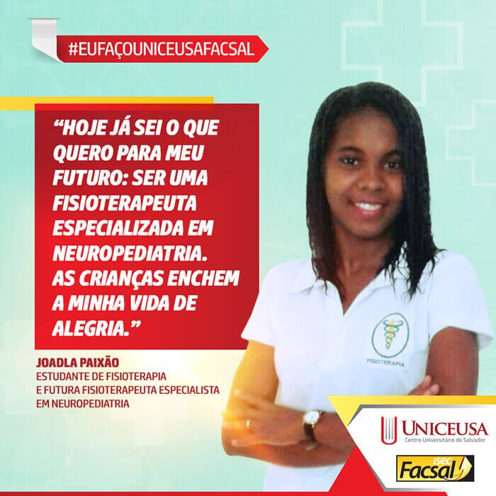 Joadla Paixão - estudante de Fisioterapia