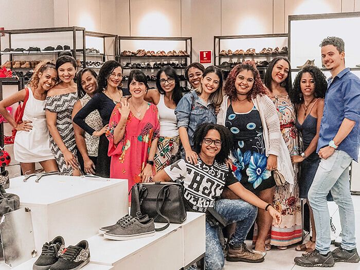 Aula prática nas lojas Renner